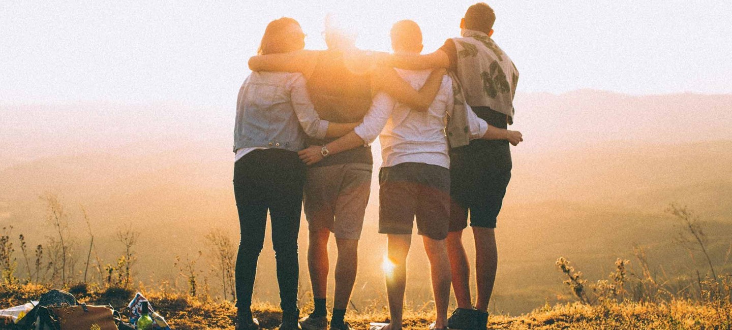 A group of people standing outdoors