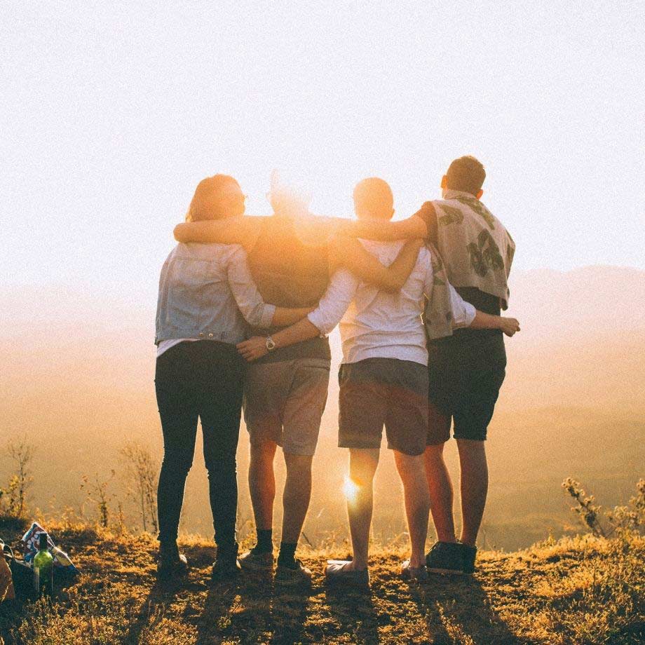 A group of people standing outdoors